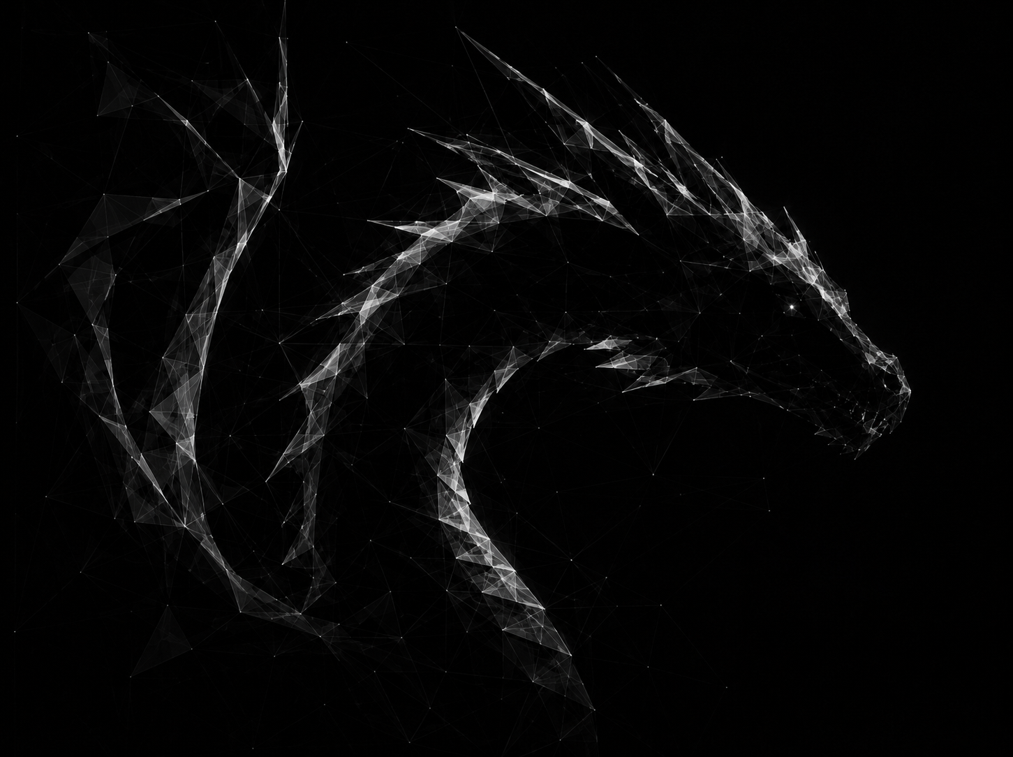 Silhouette of a dragon's head